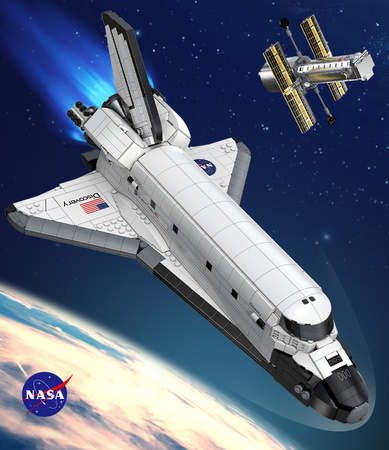 Klocki konstrukcyjne CaDA Master NASA model prom kosmiczny Discovery Space Shuttle 1827 elementów 