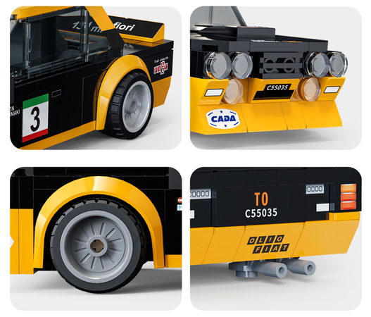 Klocki konstrukcyjne CaDA wyścigówka Samochód wyścigowy Fiat 131 Abarth Auto sportowe 254 elementy