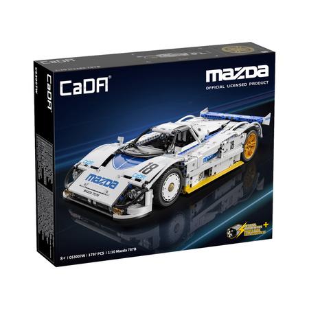 Klocki konstrukcyjne CaDA wyścigówka Samochód wyścigowy 50 cm 1:10 Mazda 787B Auto sportowe 1797 elementów