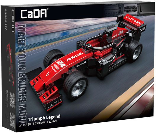 Klocki Konstrukcyjne CaDA Czerwony Samochód miejski Triumph Legend 123 elementy