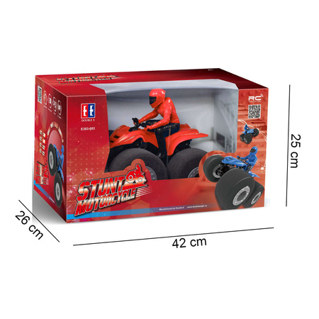 CaDA Zdalnie sterowany motor z dużymi piankowymi kołami Motocykl kaskaderski Quad Pojazd RC