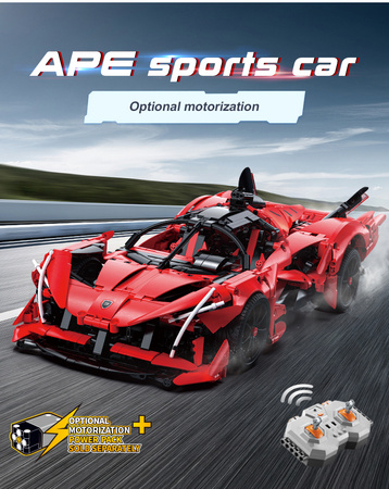 Klocki konstrukcyjne CaDA Duży samochód sportowy 47 cm auto APE Supercar 1823 elementy