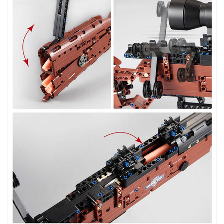 Klocki konstrukcyjne CaDA Musket Karabiner 98K broń karabin strzelający + 5 naboi i luneta C61010W