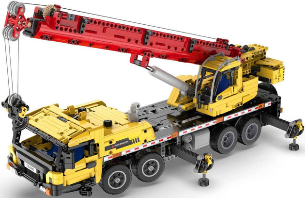 Klocki Konstrukcyjne CaDA Wielka Ciężarówka z Ruchomym Dźwigiem Żuraw Crane Truck 1831 elementów