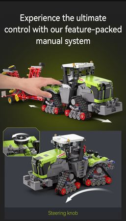 Klocki konstrukcyjne CaDA Duży Ciągnik rolniczy CLAAS XERION 5000 TRAC TS Pojazd 1336 elementów