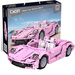 Klocki konstrukcyjne CaDA Duży samochód Kabriolet różowy 37 cm Auto Pojazd Cabrio Pink Holiday 1181 elementów