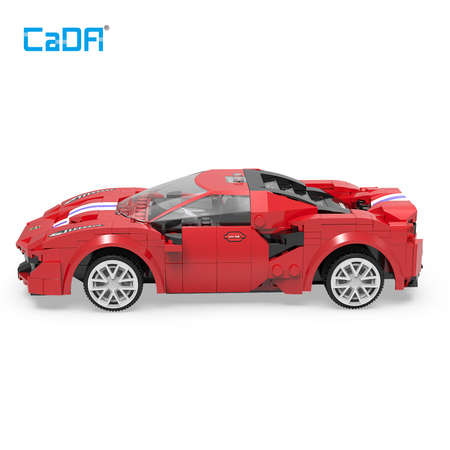 Klocki konstrukcyjne CaDa Zdalnie sterowane auto 20 cm czerwony samochód 488 Race Car 306 elementów RC Dual Mode