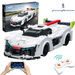 Klocki konstrukcyjne CaDA Samochód zdalnie sterowany Auto wyścigowe 20 cm Biały Pininfarina H2 Speed Pojazd 296 elementów RC Dual Mode