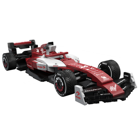 Klocki konstrukcyjne CaDA samochód wyścigowy czerwona wyścigówka Alfa Romeo F1 Team ORLEN C42 Formuła 1 pojazd auto 271 elementów
