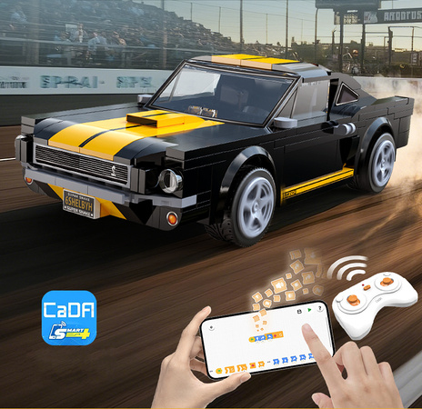 Klocki konstrukcyjne CaDA wyścigówka Samochód wyścigowy zdalnie sterowany Shelby GT 350H Auto sportowe 291 elementów RC