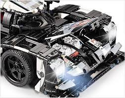 CaDA Klocki Technic pojazd wyścigowy Le Mans replika 919 Porsche 1586 el. C61016W + Power System Pro do zdalnego sterowania pojazdu