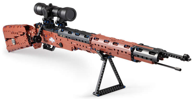 Klocki konstrukcyjne CaDA Musket Karabiner 98K broń karabin strzelający + 5 naboi i luneta C61010W