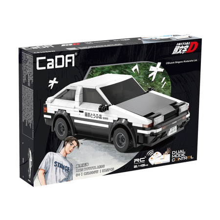 Klocki Konstrukcyjne CaDA Białe Zdalnie Sterowany auto Toyota Trueno AE86 Samochód miejski Initial-D 325 elementów RC Dual Mode C51086W