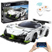 Klocki konstrukcyjne CaDA Samochód zdalnie sterowany Auto wyścigowe białe 22 cm Fantasma Race Car Pojazd 322 elementy RC Dual Mode