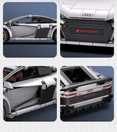 Klocki konstrukcyjne CaDA wyścigówka Samochód wyścigowy zdalnie sterowany Audi R8 Coupe Auto sportowe 536 elementów RC