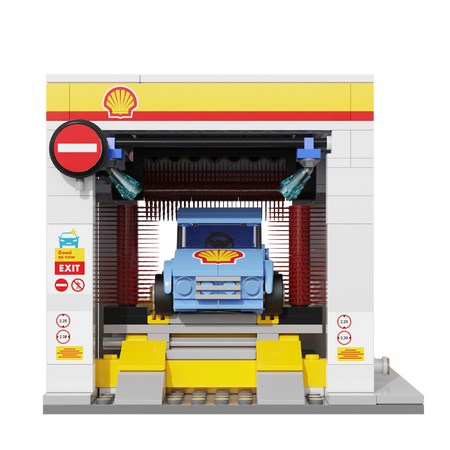 Klocki Konstrukcyjne Cada Budynek Shell Myjnia Samochodowa 294 elementy