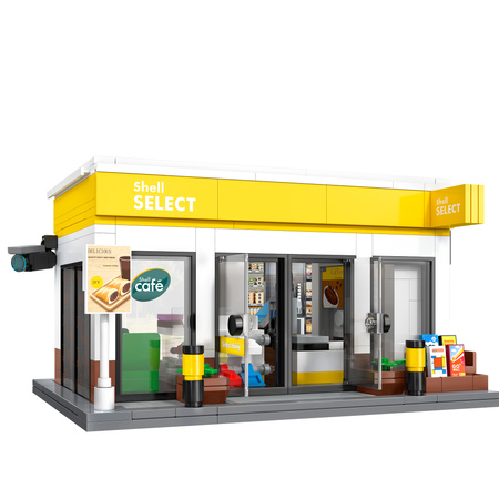 Klocki Konstrukcyjne CaDA Budynek Sklepik Shell 303 elementy