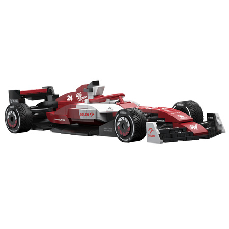 Klocki konstrukcyjne CaDA samochód wyścigowy czerwona wyścigówka Alfa Romeo F1 Team ORLEN C42 Formuła 1 pojazd auto 271 elementów