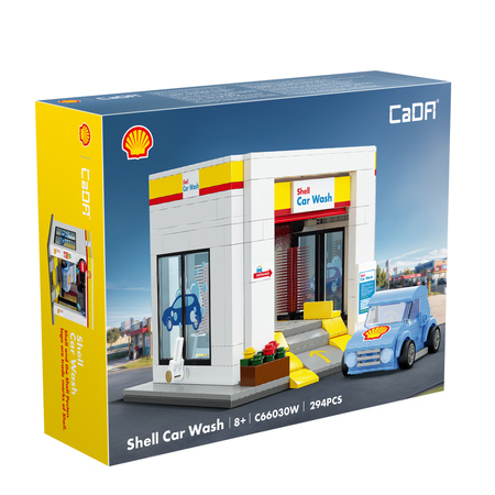 Klocki Konstrukcyjne CaDA Budynek Shell Myjnia Samochodowa 294 elementy