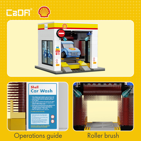 Klocki Konstrukcyjne Cada Budynek Shell Myjnia Samochodowa 294 elementy