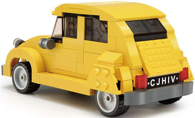 Klocki Konstrukcyjne CaDA Auto miejskie Pojazd Żółte Autko Citroen 2CV 298 elementów