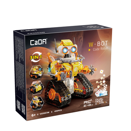 Klocki konstrukcyjne CaDA model robot W.Bot zdalnie sterowany Code Robot RC 3w1 455 elementów 