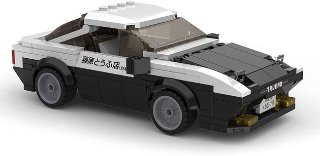 Klocki Konstrukcyjne CaDA Samochód wyścigowy Auto Toyota AE86 Trueno Initial D Czarno-białe autko z klocków Pojazd 280 elementów