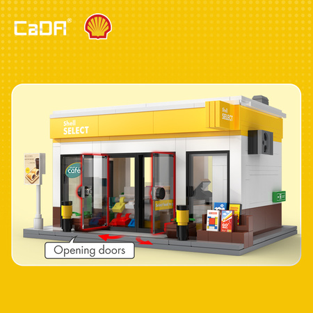 Klocki Konstrukcyjne CaDA Budynek Sklepik Shell 303 elementy