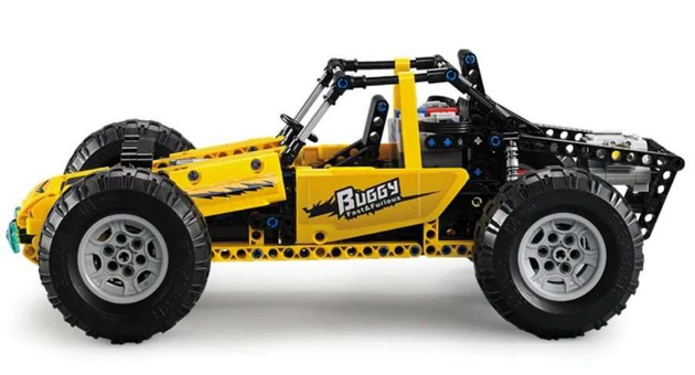 Klocki CaDA Samochód terenowy Auto Buggy Pojazd zdalnie sterowany żółty 522 elementów RC