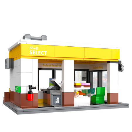 Klocki Konstrukcyjne CaDA Budynek Sklepik Shell 303 elementy