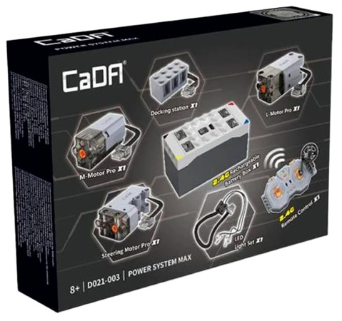 Klocki CaDA Zestaw Power System MAX Napęd do zdalnego sterowania pojazdów D021-003
