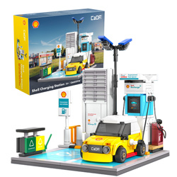 Klocki Konstrukcyjne Cada Budynek Shell Stacja do ładowania samochodów 308 elementów