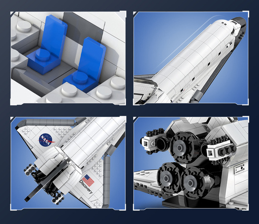 Klocki konstrukcyjne CaDA Master NASA model prom kosmiczny Discovery Space Shuttle 1827 elementów 