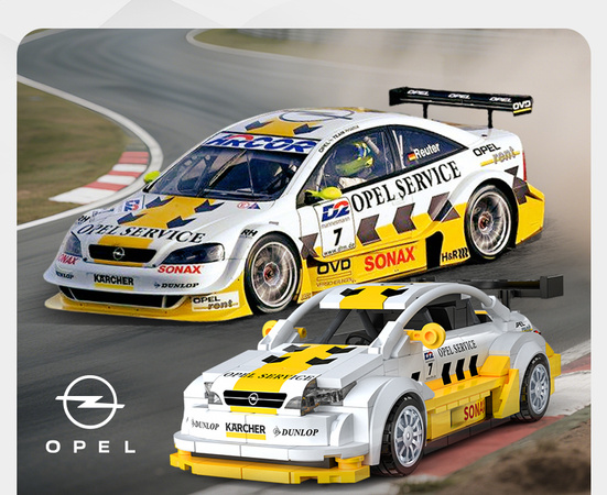 Klocki konstrukcyjne CaDA wyścigówka Samochód wyścigowy Opel Astra V8 Coupe DTM Auto sportowe 305 elementów