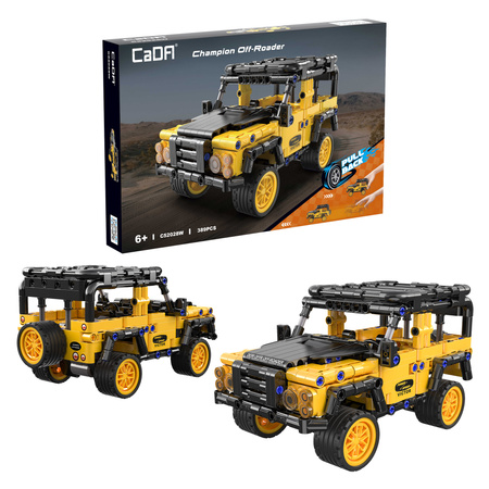 Klocki konstrukcyjne CaDA Pojazd terenowy Defender Auto Off-Roader Samochód terenówka z napędem pull back 389 elementów