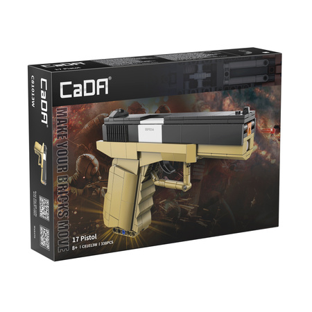 Klocki Konstrukcyjne CaDA broń Pistolet 17 Pistol 5 naboi 338 elementów