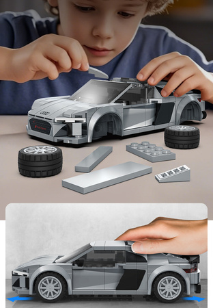 Klocki konstrukcyjne CaDA wyścigówka Samochód wyścigowy Audi R8 Coupe Auto sportowe 199 elementów
