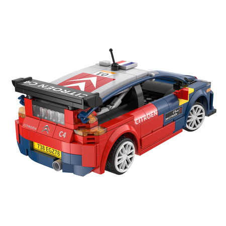 Klocki konstrukcyjne CaDA Zdalnie sterowana wyścigówka Samochód wyścigowy Citroen C4 WRC Auto sportowe Pojazd Dual Mode RC 329 elementów