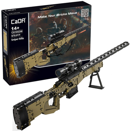 CaDA C81053W klocki konstrukcyjne broń strzelający karabin snajperski 978 el.