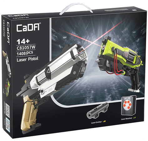 Klocki Konstrukcyjne CaDA broń Pistolety Laserowe dwupak 1408 elementów