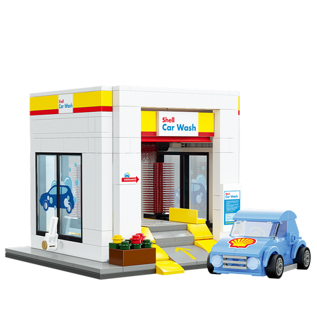 Klocki Konstrukcyjne Cada Budynek Shell Myjnia Samochodowa 294 elementy
