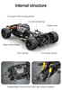 Klocki konstrukcyjne CaDA Zdalnie sterowany duży samochód sportowy 47 cm Auto z napędem Power System Pro APE Supercar Światło LED RC 1823 elementy