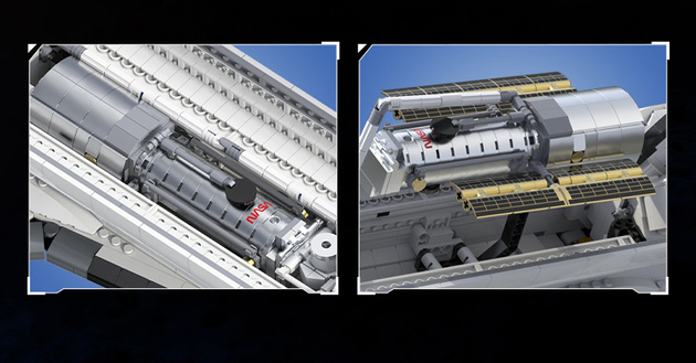 Klocki konstrukcyjne CaDA Master NASA model prom kosmiczny Discovery Space Shuttle 1827 elementów 
