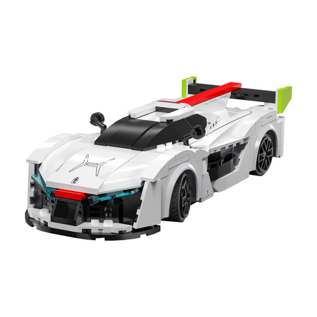 Klocki konstrukcyjne CaDA Samochód zdalnie sterowany Auto wyścigowe 20 cm Biały Pininfarina H2 Speed Pojazd 296 elementów RC Dual Mode