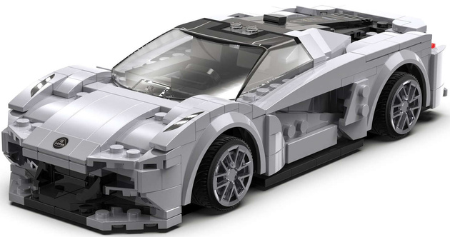 Klocki konstrukcyjne CaDA Samochód zdalnie sterowany wytrzymały Pojazd Auto 20 cm szary Lotus Evija RC Dual Mode 308 elementów