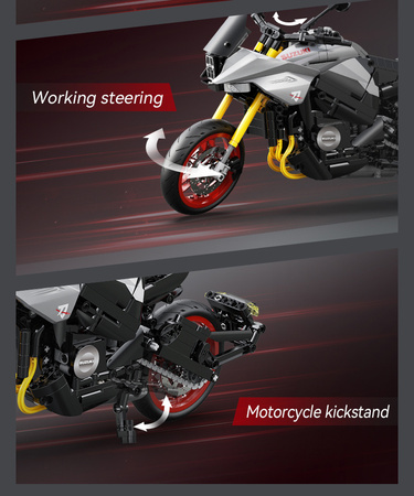 Klocki konstrukcyjne CaDA Motor Suzuki Katana Motocykl Pojazd 1104 elementy C59021W