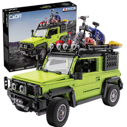 Klocki konstrukcyjne CaDA Duży samochód terenowy 2w1 Suzuki Jimny zielone auto Off Roader terenówka 1803 elementy