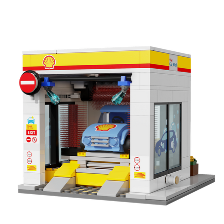 Klocki Konstrukcyjne Cada Budynek Shell Myjnia Samochodowa 294 elementy