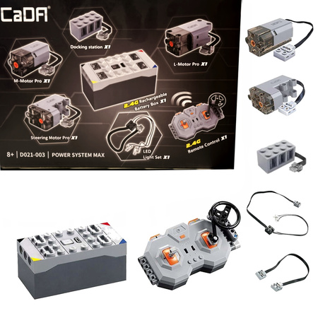 Klocki CaDA Zestaw Power System MAX Napęd do zdalnego sterowania pojazdów D021-003