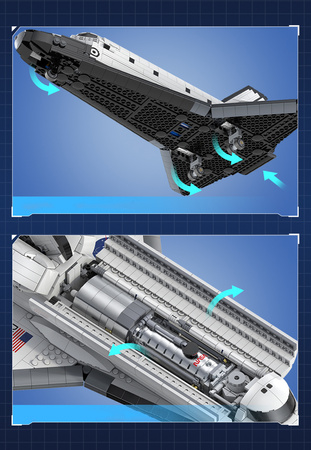 Klocki konstrukcyjne CaDA Master NASA model prom kosmiczny Discovery Space Shuttle 1827 elementów 